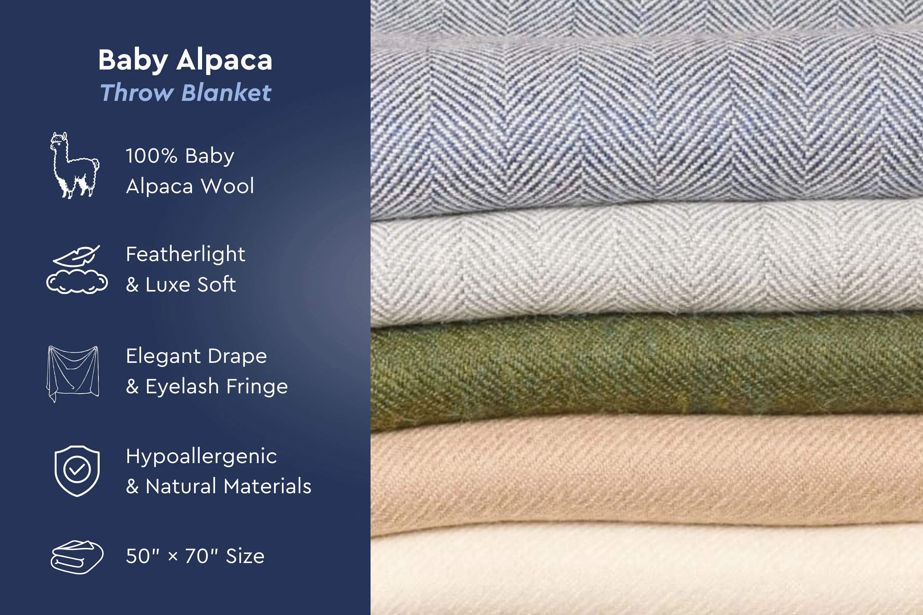 100% Alpaca Wool Throw Blanket - Image 10