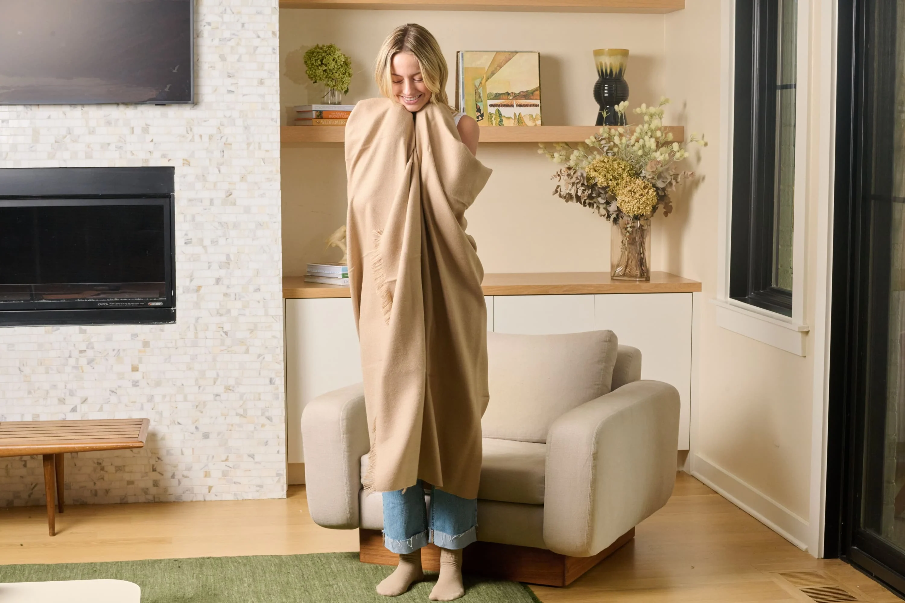100% Alpaca Wool Throw Blanket - Image 17