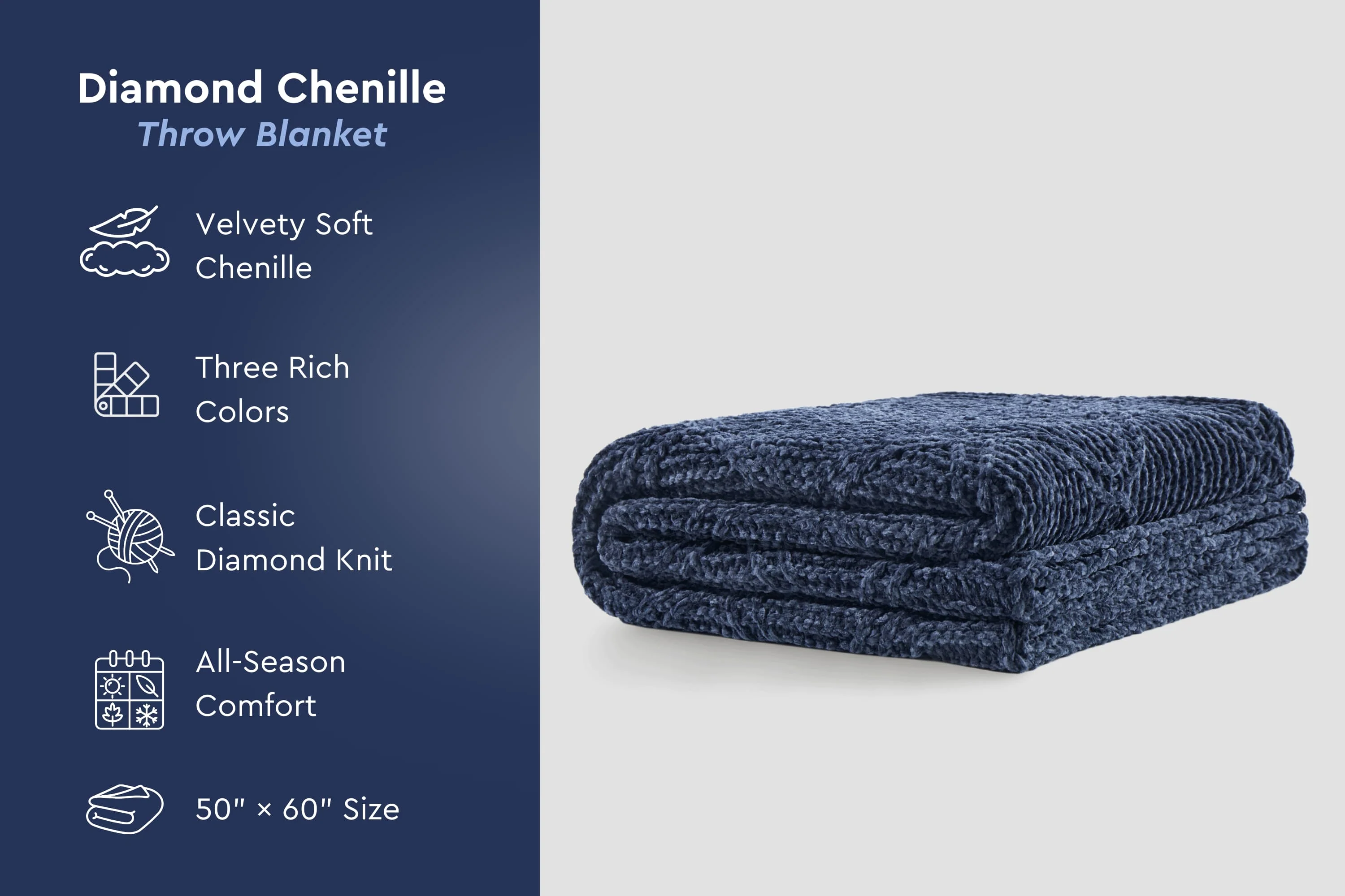 Diamond Chenille Throw Blanket - Image 11