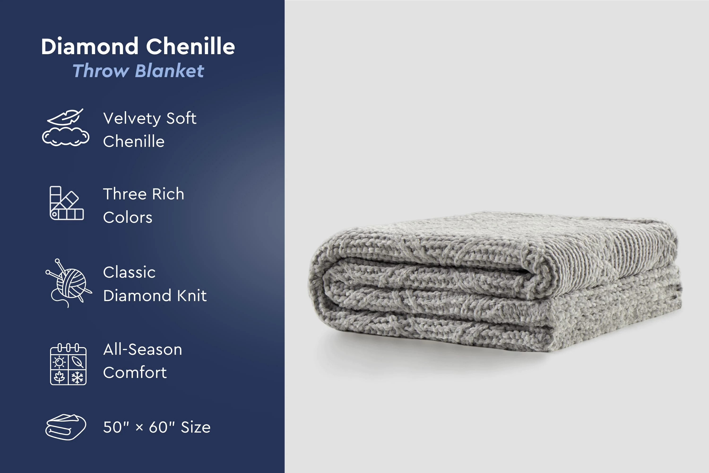Diamond Chenille Throw Blanket - Image 12