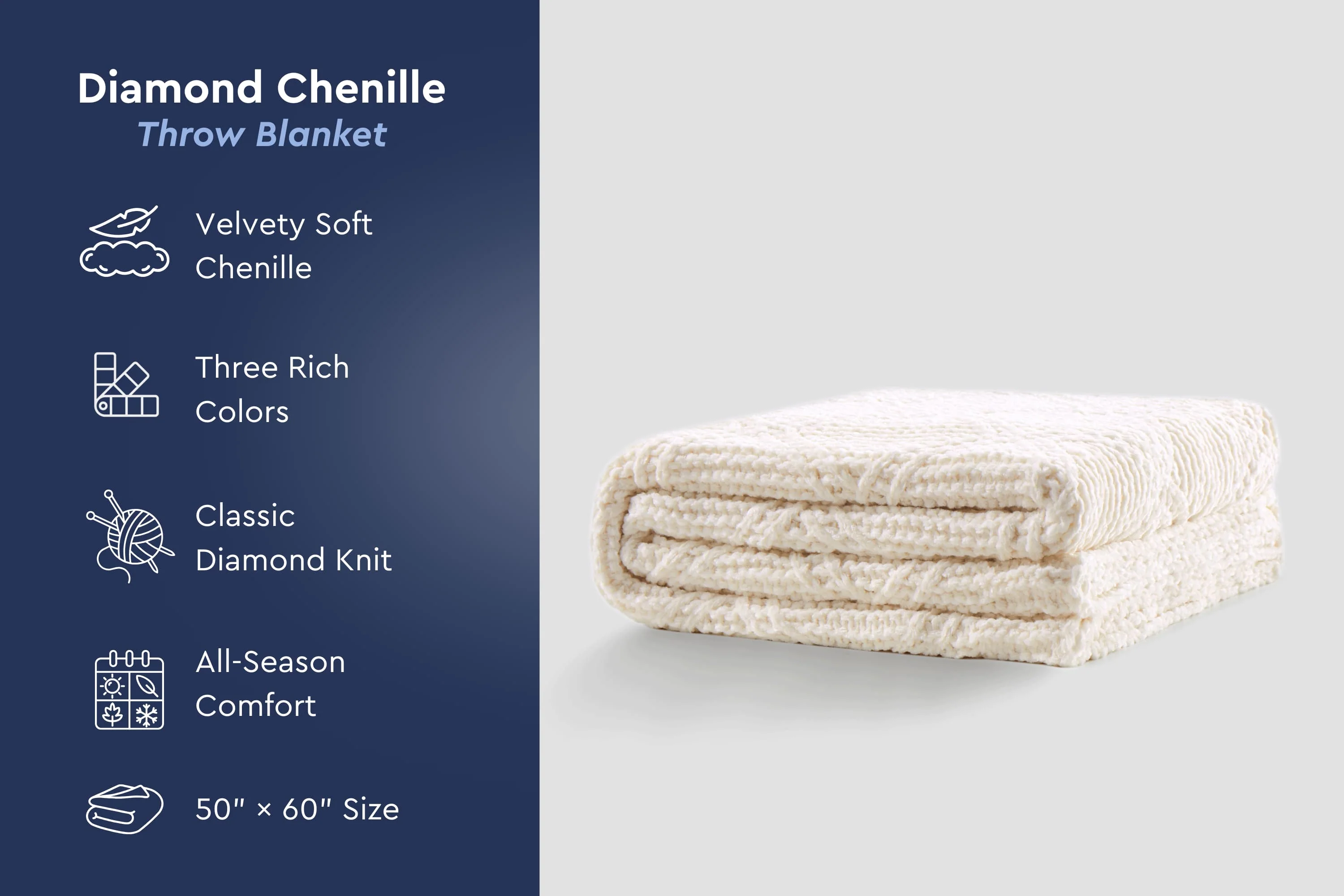 Diamond Chenille Throw Blanket - Image 13