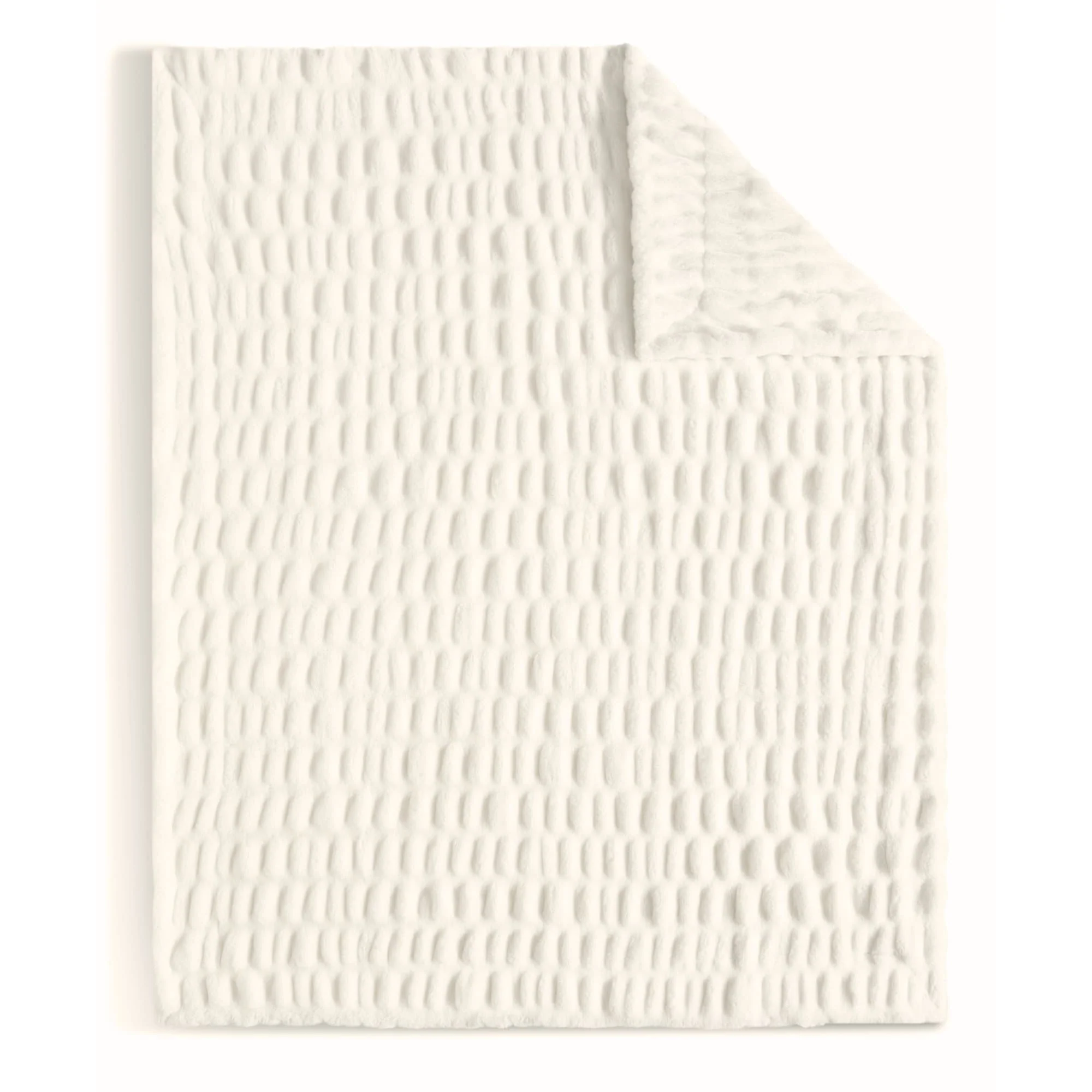 Rippled Faux Fur Throw Blanket - Image 10