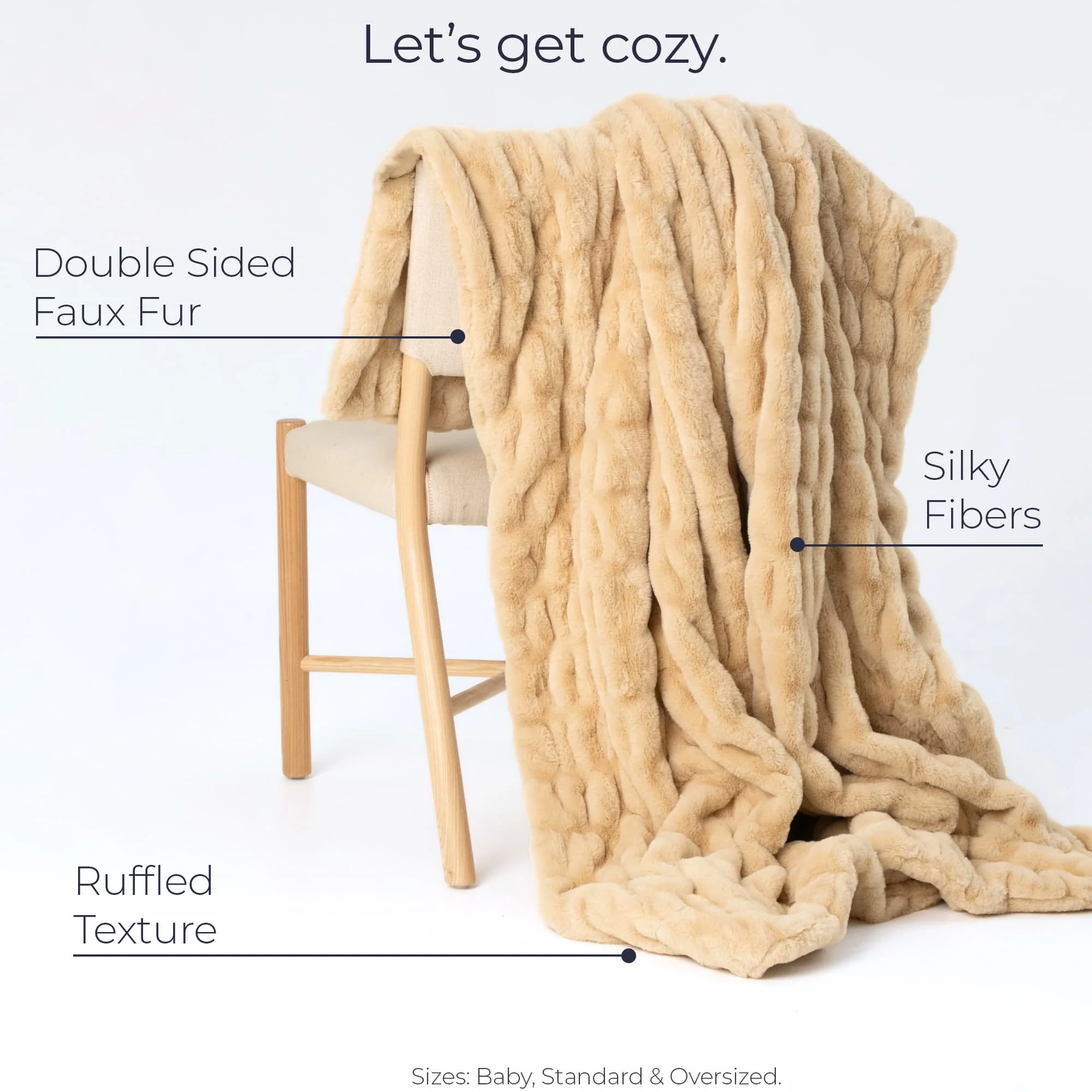 Rippled Faux Fur Throw Blanket - Image 5