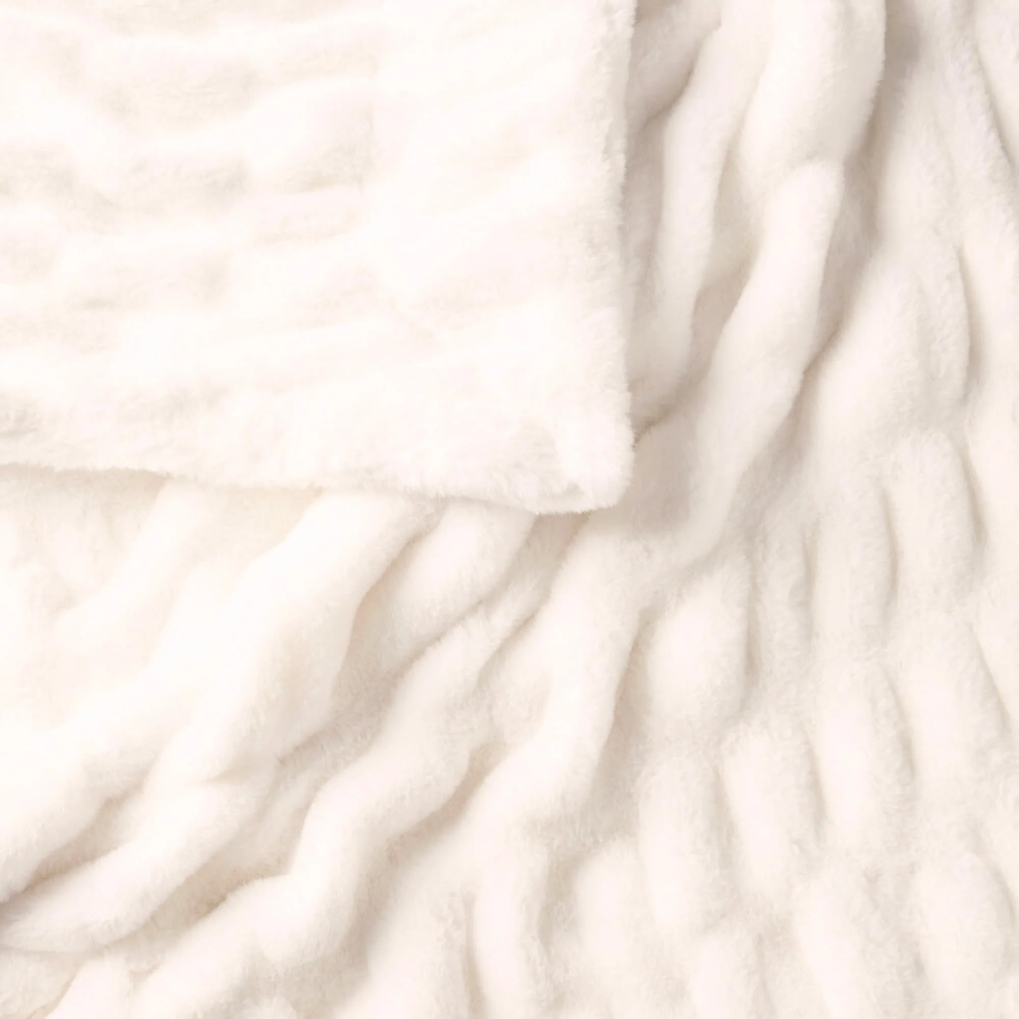 Rippled Faux Fur Throw Blanket - Image 7