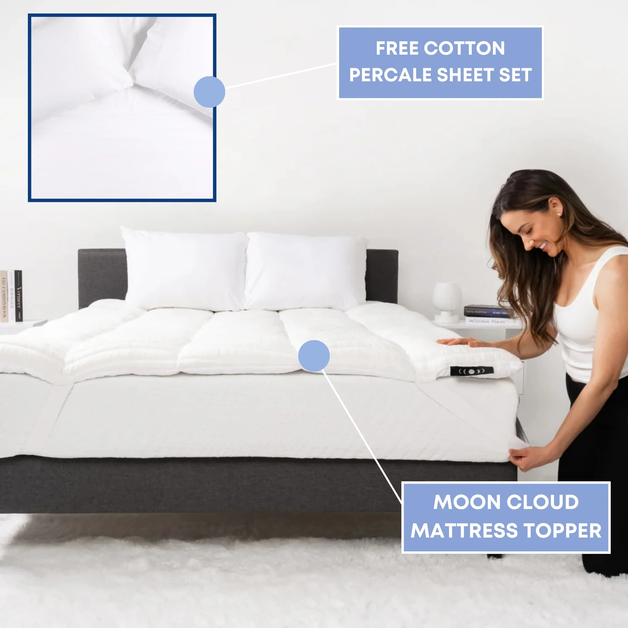 Moon Cloud Topper + Free Luxury Sheet Set - Image 16