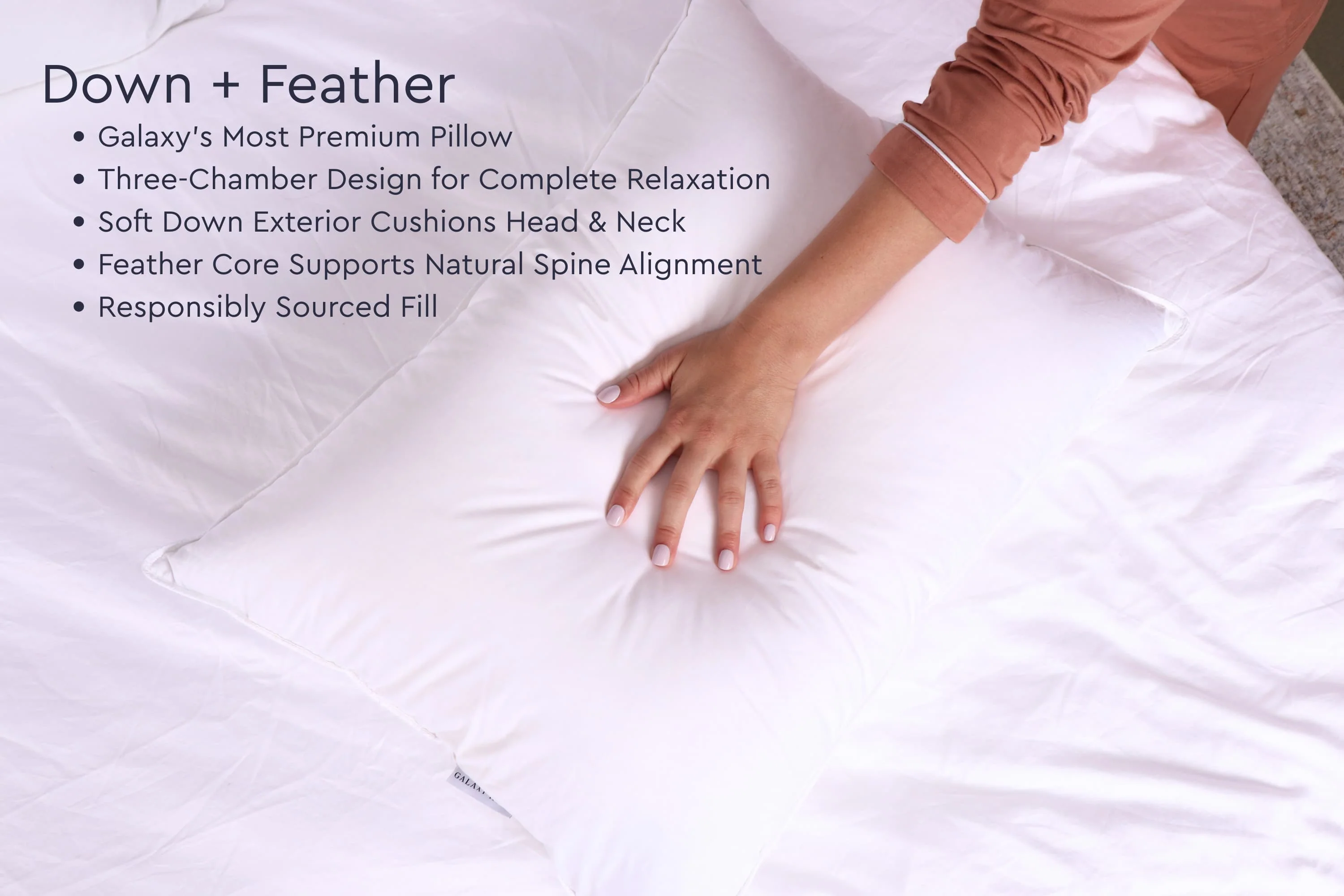 Cloud Fill Down Feather Pillow - Image 5