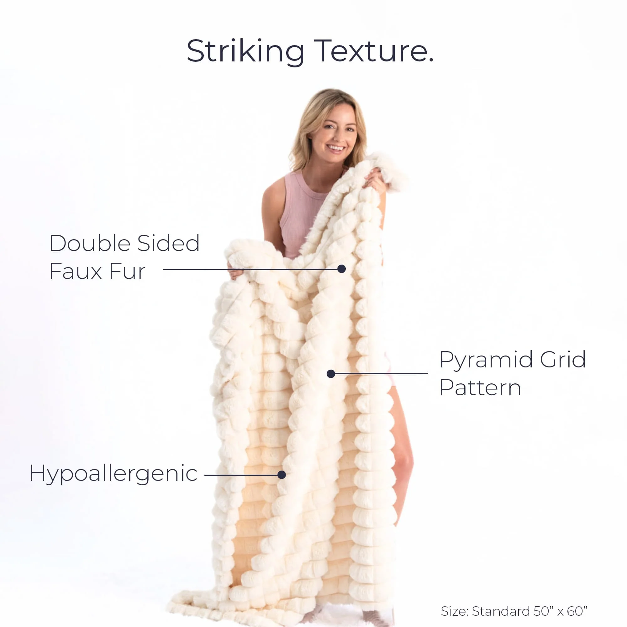 Pyramid Grid Throw Blanket - Image 5