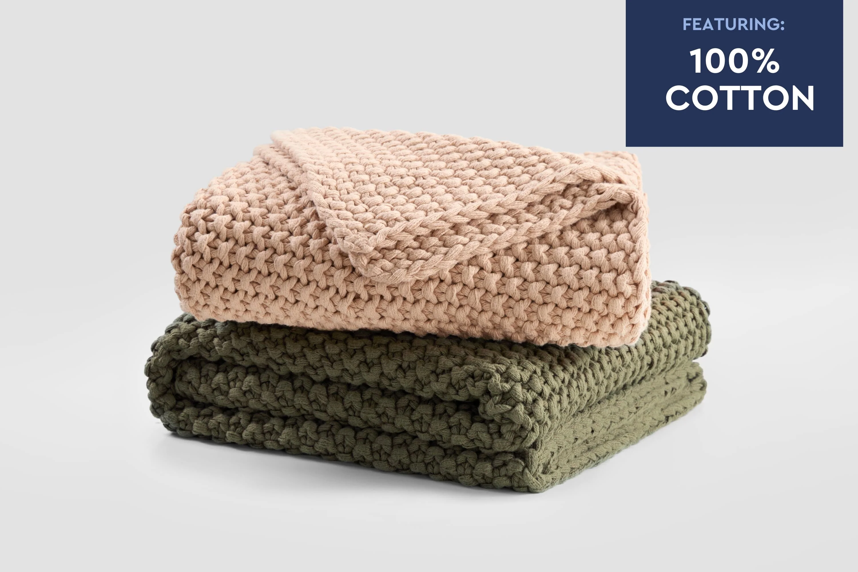 Cozy Knit Cotton Throw Blanket - Image 22