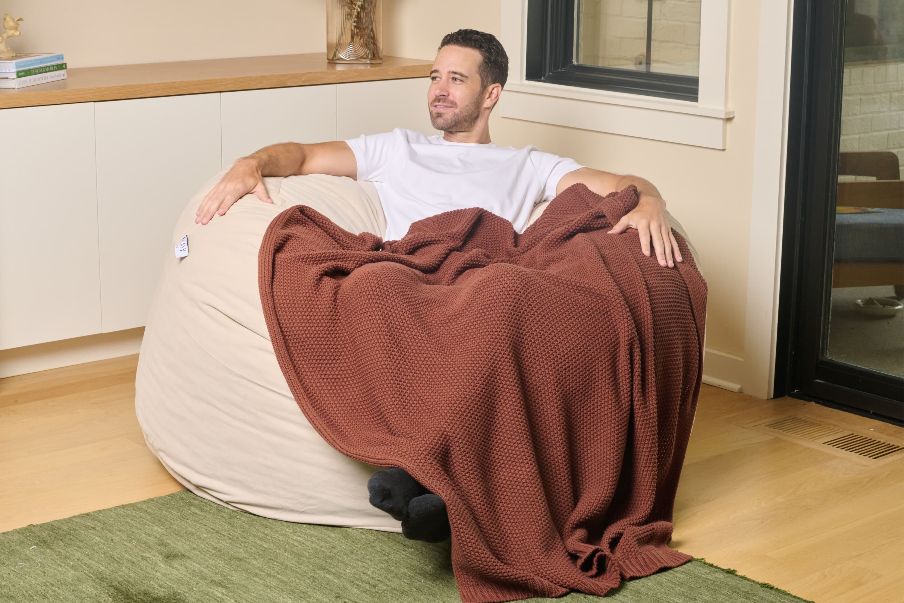 Cozy Knit Cotton Throw Blanket - Image 28