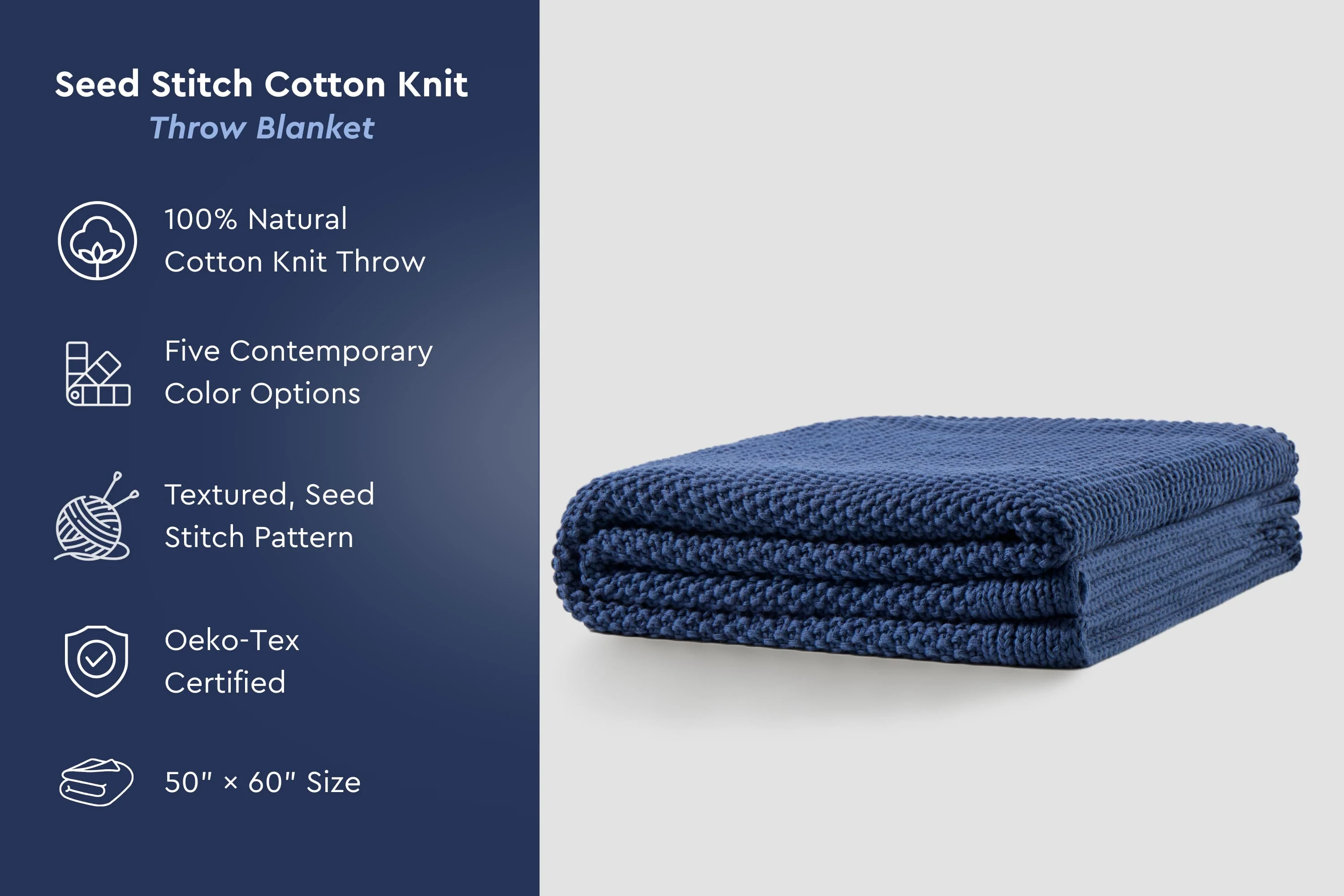 Cozy Knit Cotton Throw Blanket - Image 33