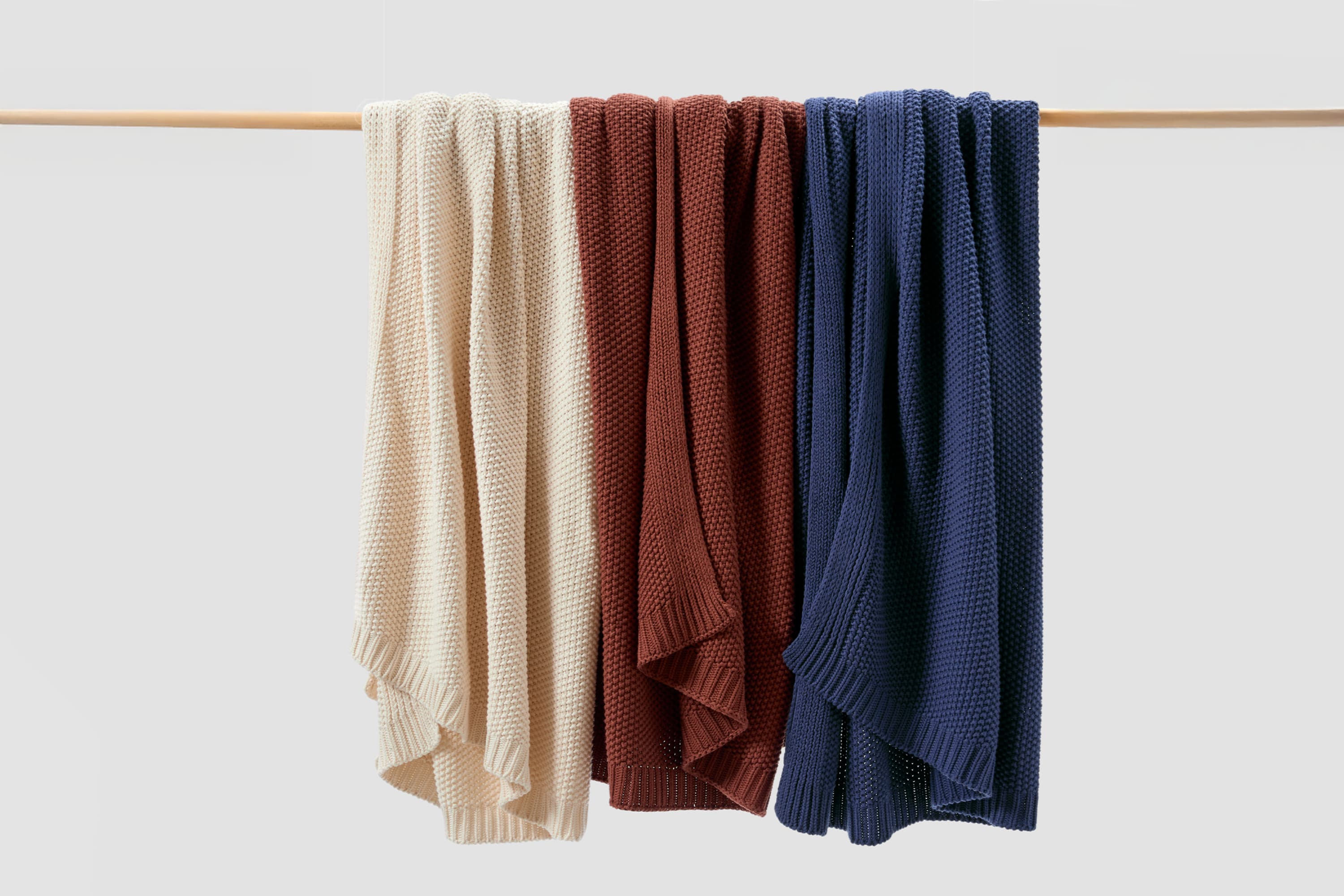 Cozy Knit Cotton Throw Blanket - Image 38